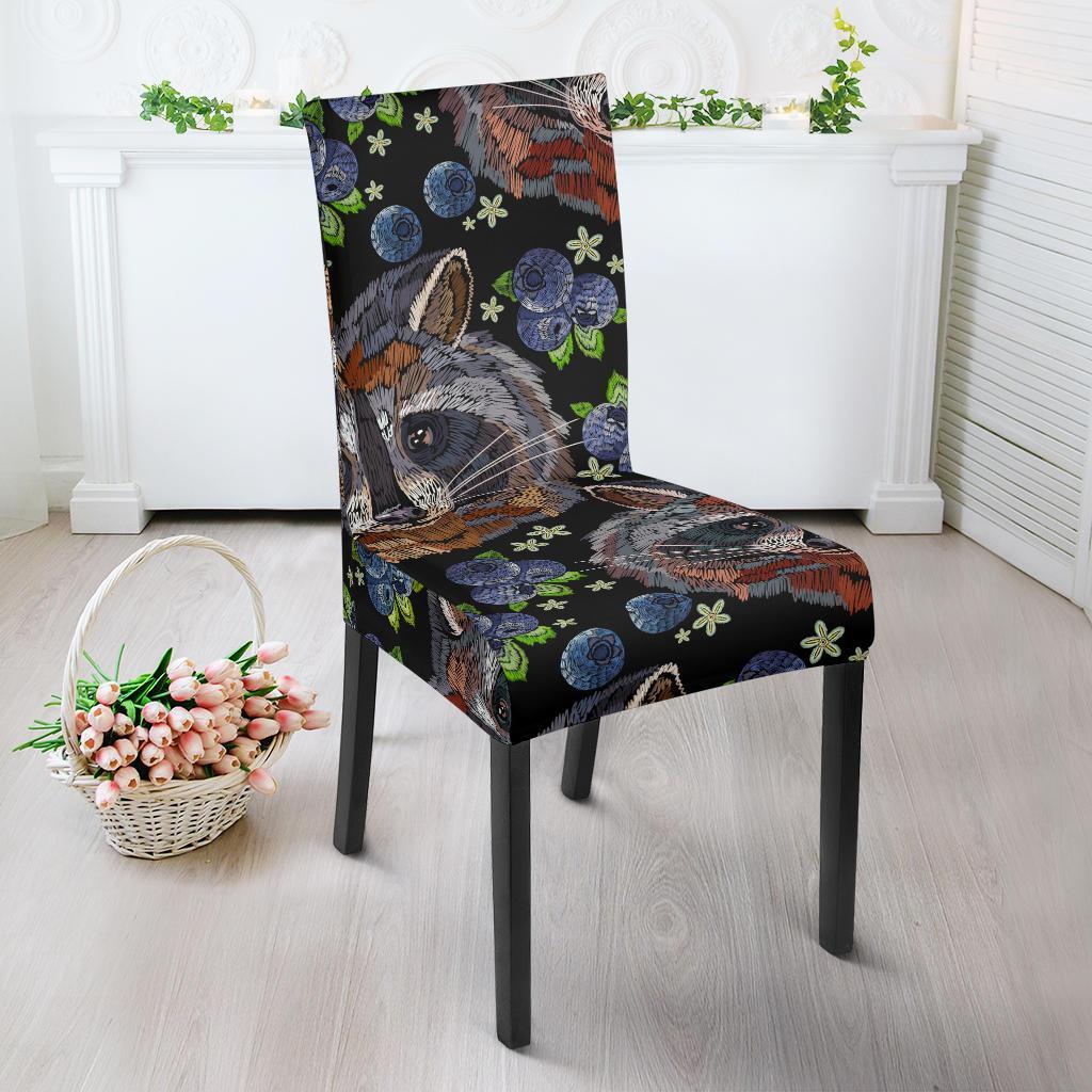 Fruit Raccoon Pattern Print Chair Cover-grizzshop