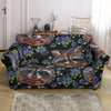 Fruit Raccoon Pattern Print Loveseat Cover-grizzshop