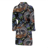 Fruit Raccoon Pattern Print Men Long Robe-grizzshop