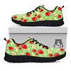 Fruit Red Apple Print Pattern Black Sneaker-grizzshop