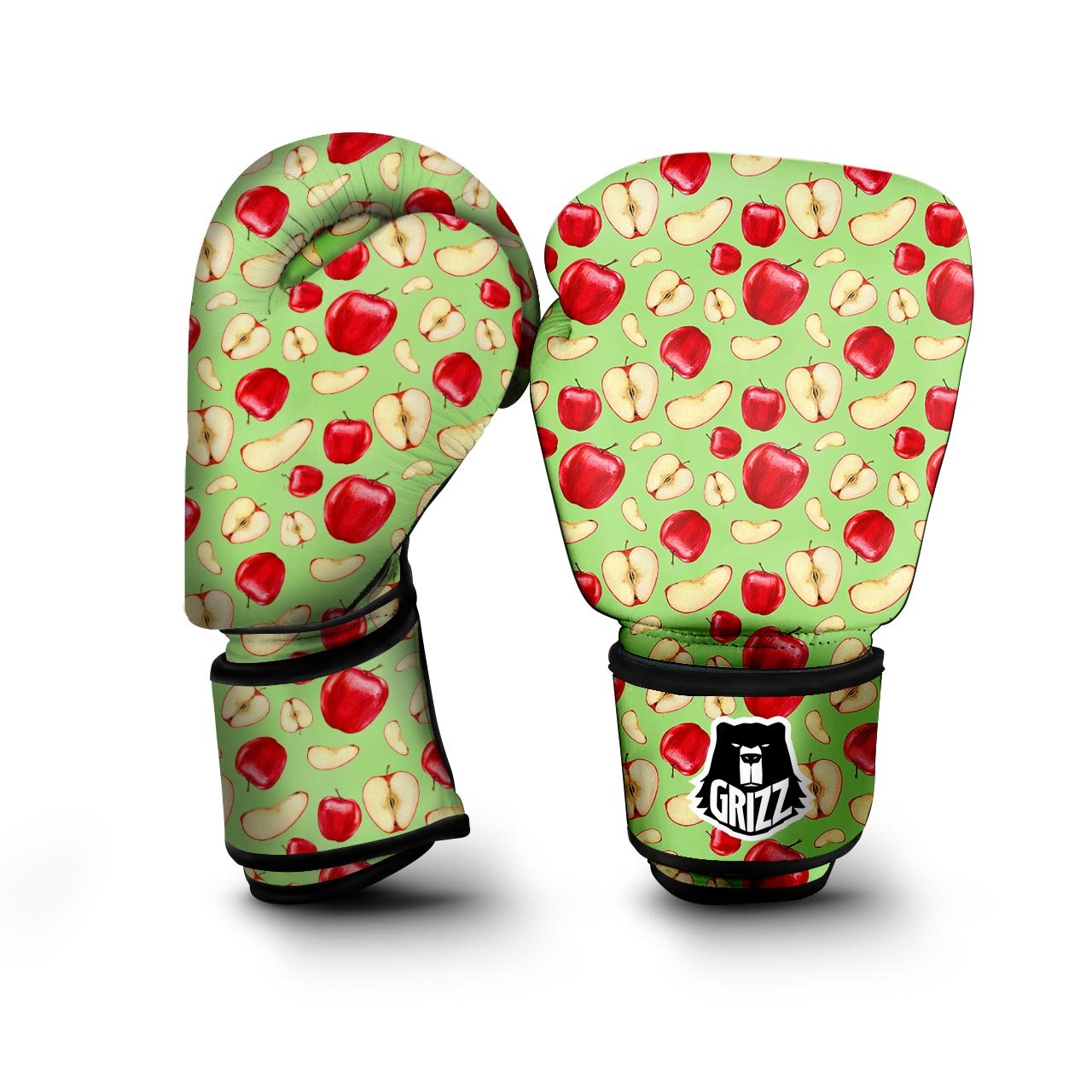 Fruit Red Apple Print Pattern Boxing Gloves-grizzshop