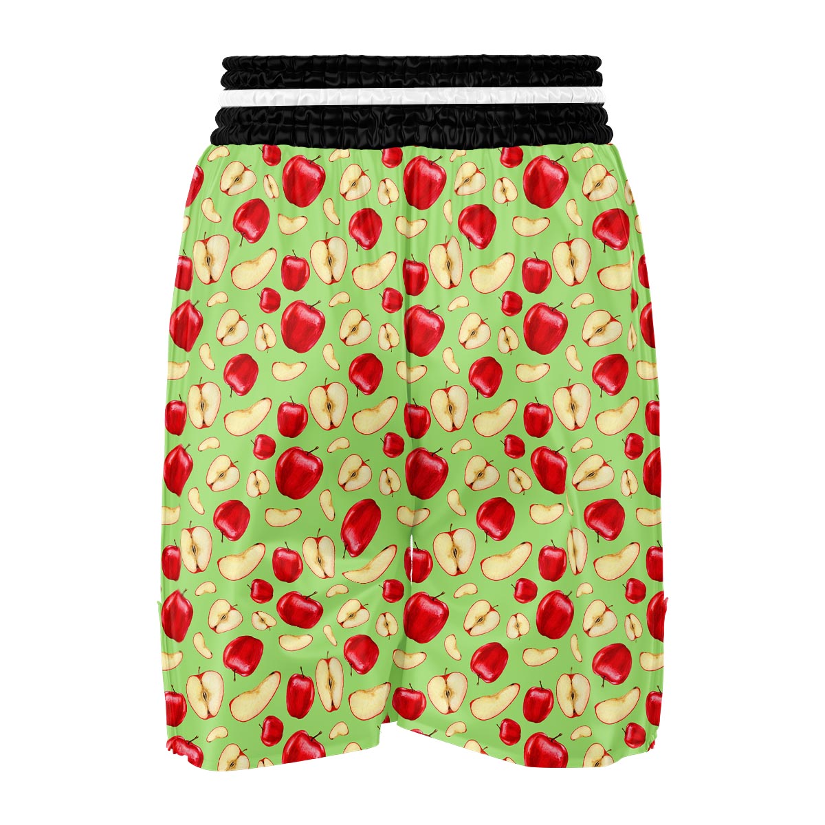 Fruit Red Apple Print Pattern Boxing Shorts-grizzshop