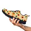 Fruit Ripe Apricot Print Pattern Black Sneaker-grizzshop