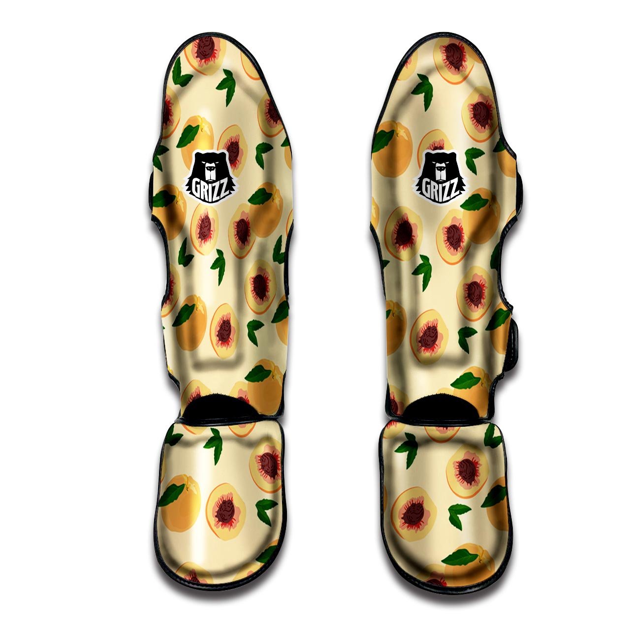 Fruit Ripe Apricot Print Pattern Muay Thai Shin Guards-grizzshop