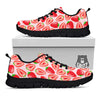 Fruit Strawberry Print Pattern Black Sneaker-grizzshop