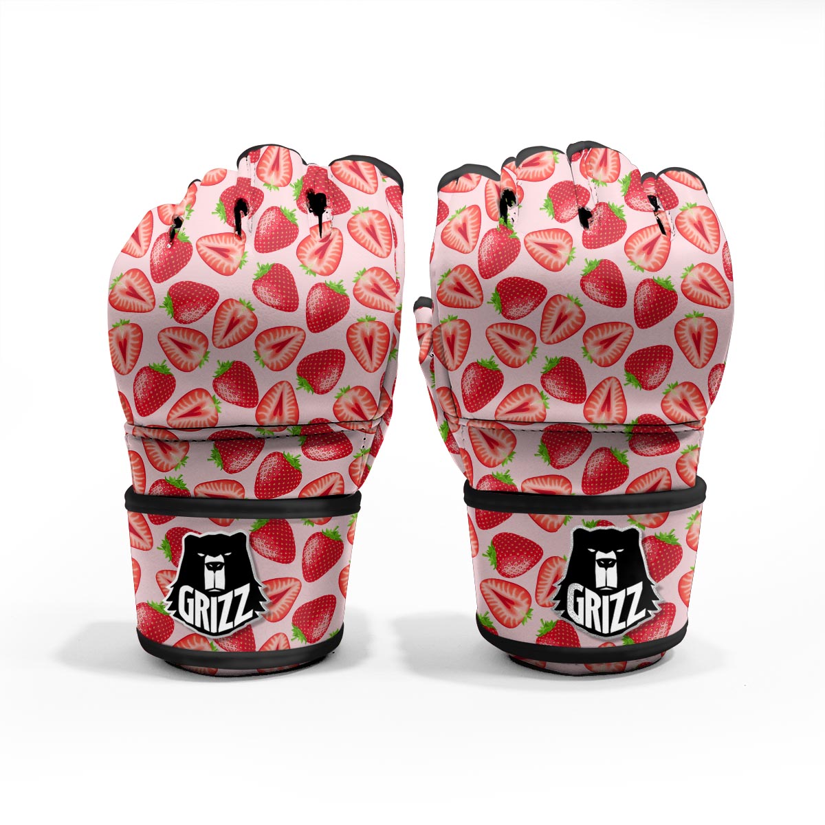 Fruit Strawberry Print Pattern MMA Gloves-grizzshop