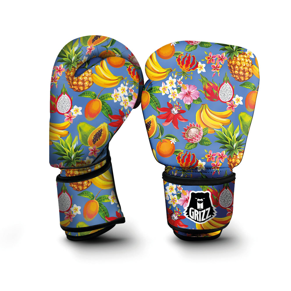 Fruits Aloha Tropical Print Pattern Boxing Gloves-grizzshop