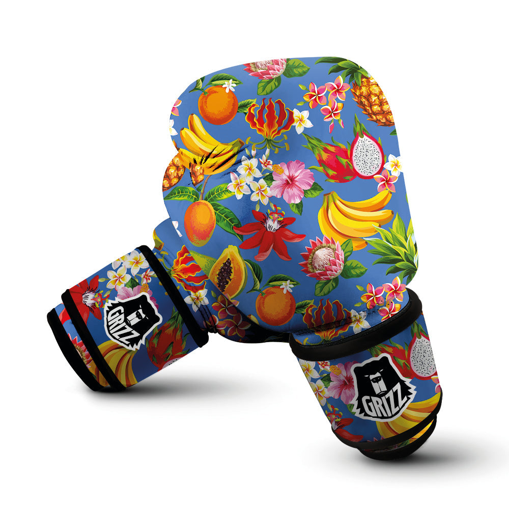 Fruits Aloha Tropical Print Pattern Boxing Gloves-grizzshop