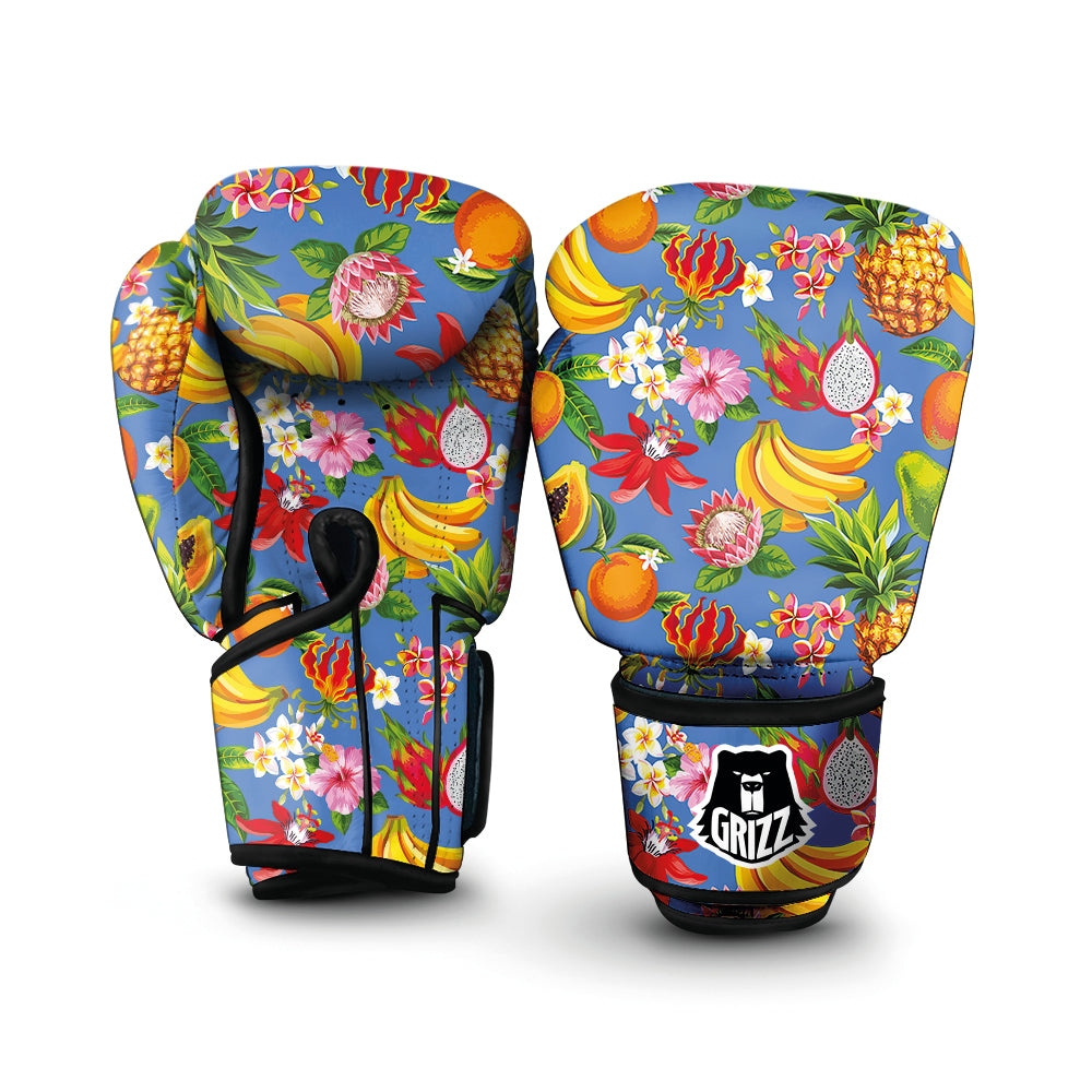 Fruits Aloha Tropical Print Pattern Boxing Gloves-grizzshop