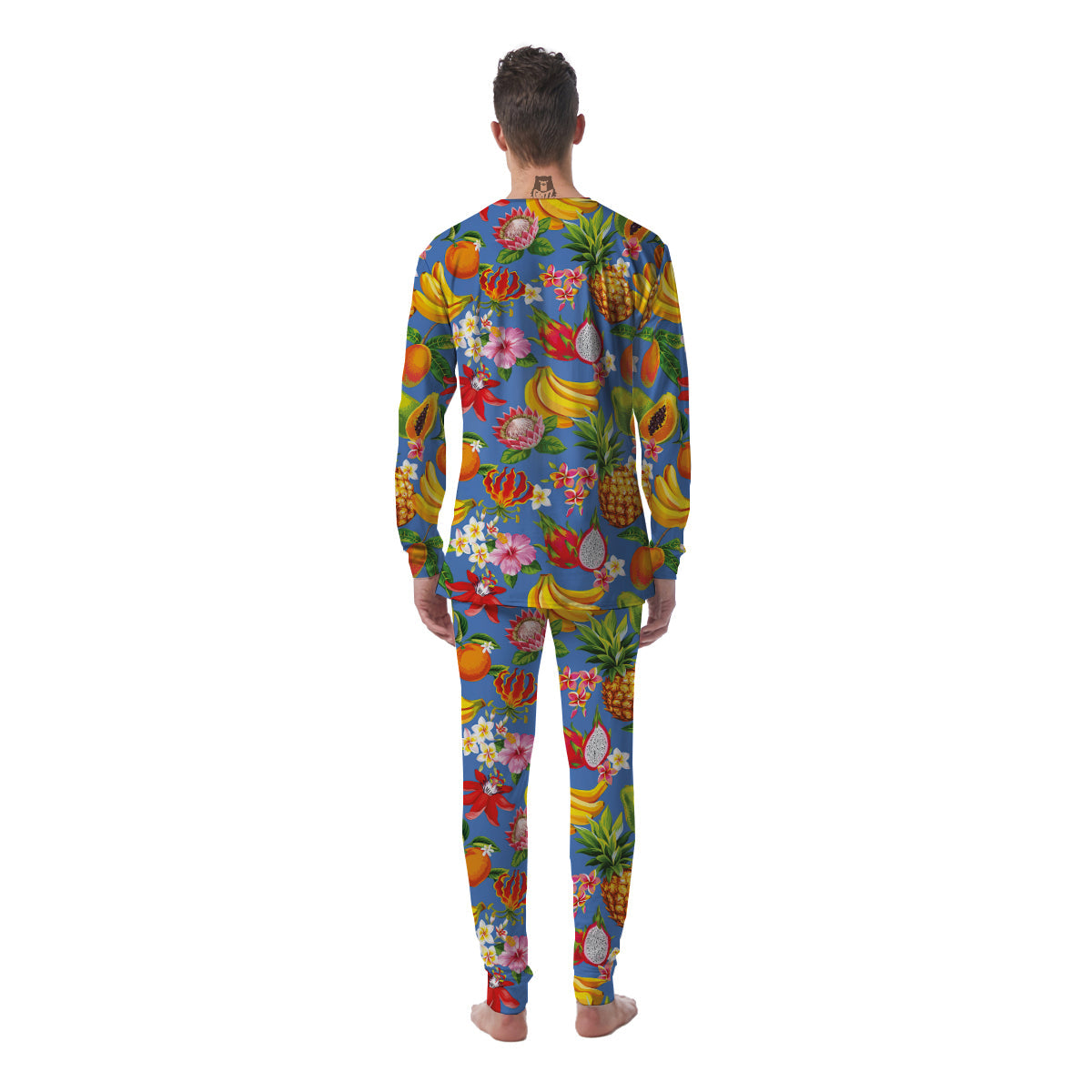 Fruits Aloha Tropical Print Pattern Men's Pajamas-grizzshop