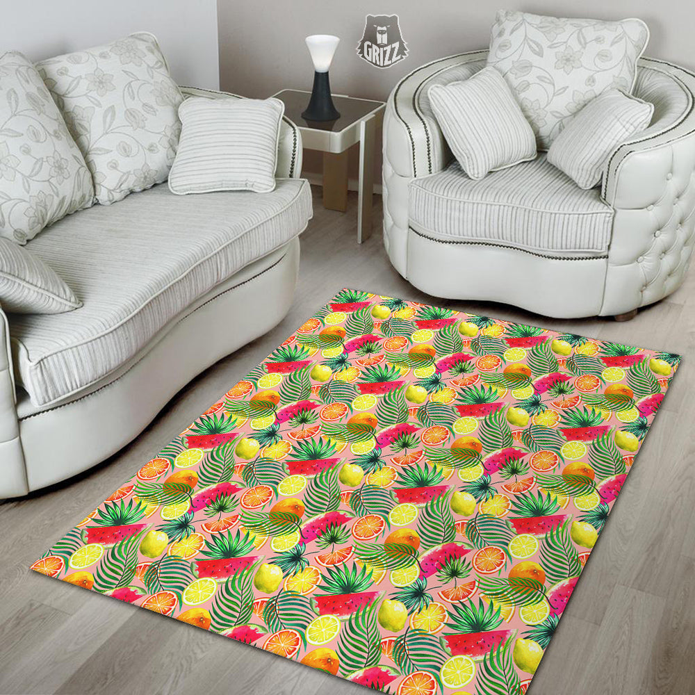 Fruits Cute Tropical Print Pattern Floor Mat-grizzshop