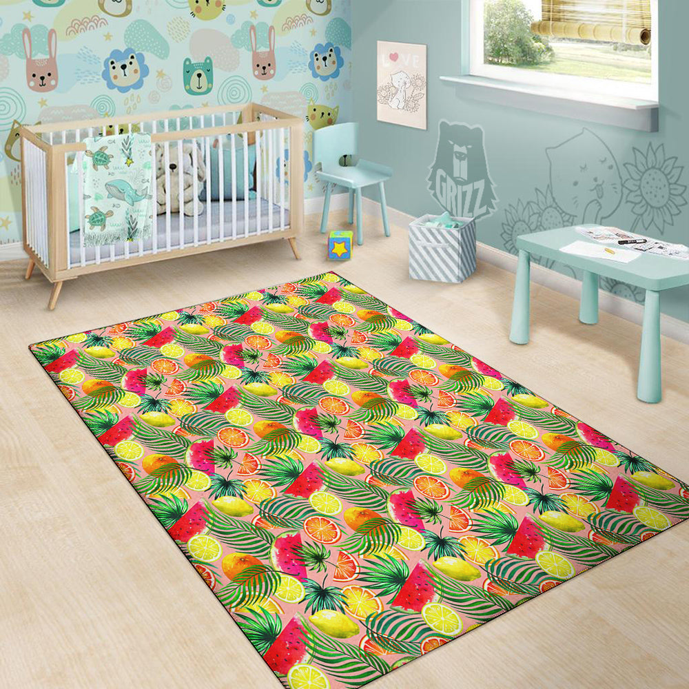 Fruits Cute Tropical Print Pattern Floor Mat-grizzshop