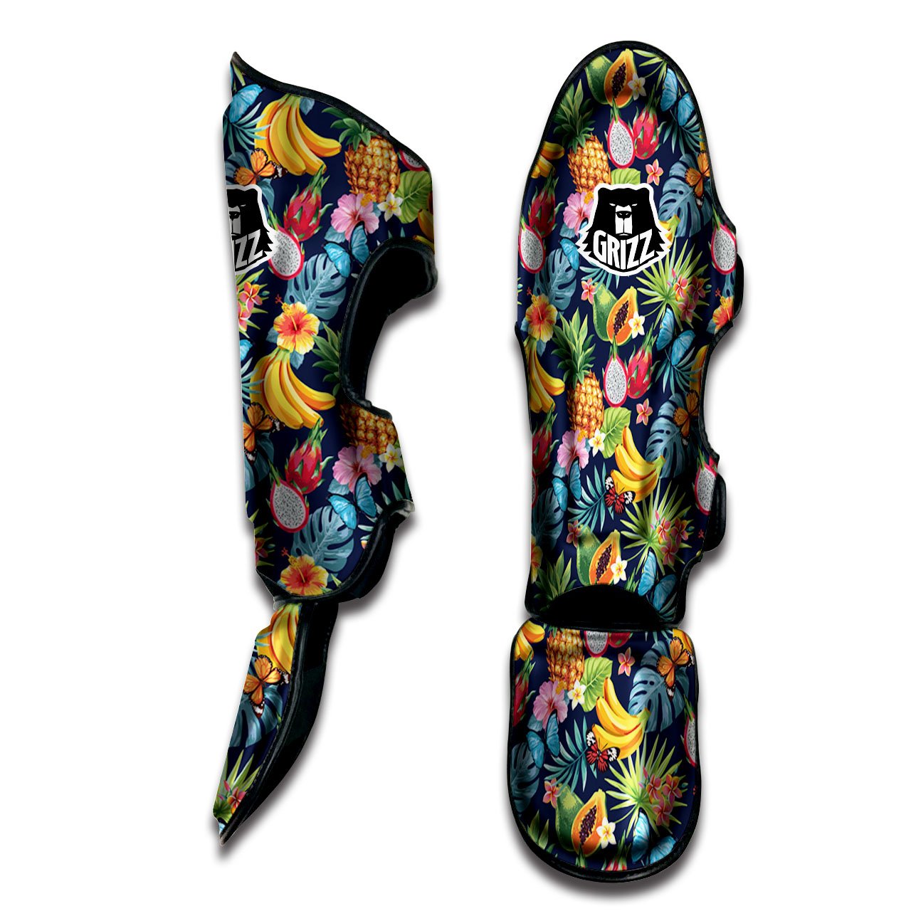 Fruits Hawaiian Tropical Print Pattern Muay Thai Shin Guards-grizzshop