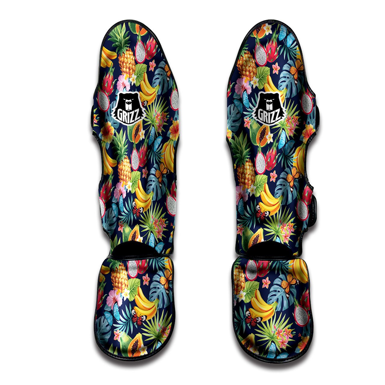 Fruits Hawaiian Tropical Print Pattern Muay Thai Shin Guards-grizzshop