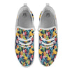 Fruits Hawaiian Tropical Print Pattern White Athletic Shoes-grizzshop