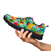 Fruits Jungle Tropical Print Pattern Black Sneaker-grizzshop