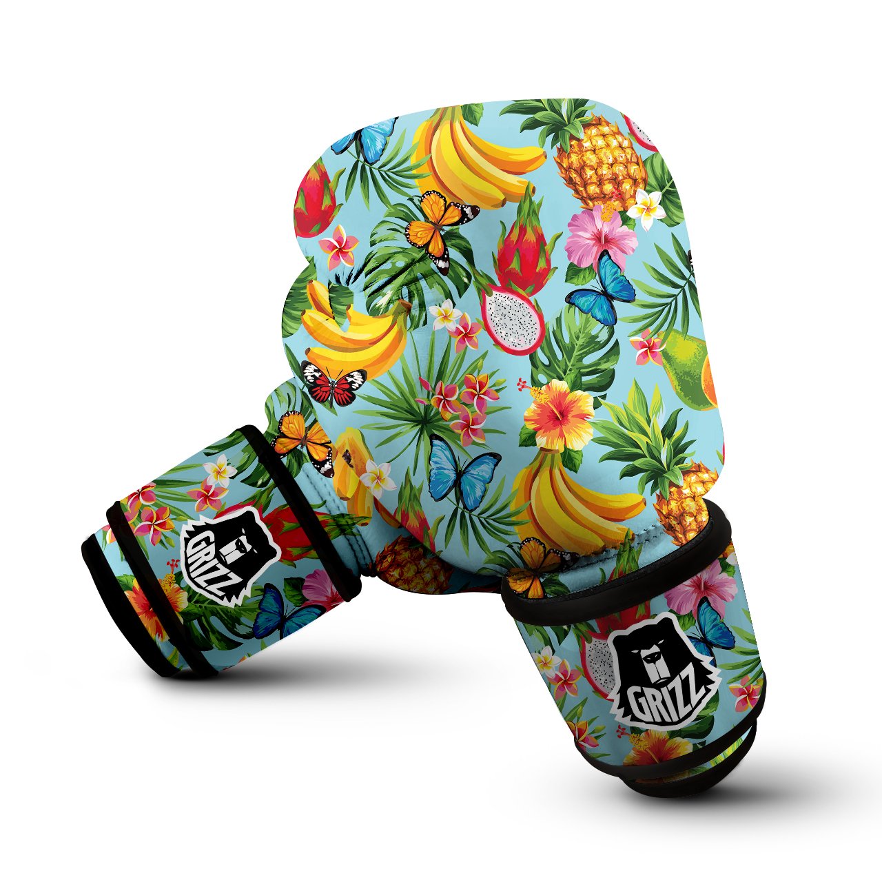 Fruits Jungle Tropical Print Pattern Boxing Gloves-grizzshop