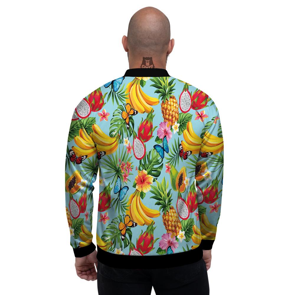 Fruits Jungle Tropical Print Pattern Men's Bomber Jacket-grizzshop