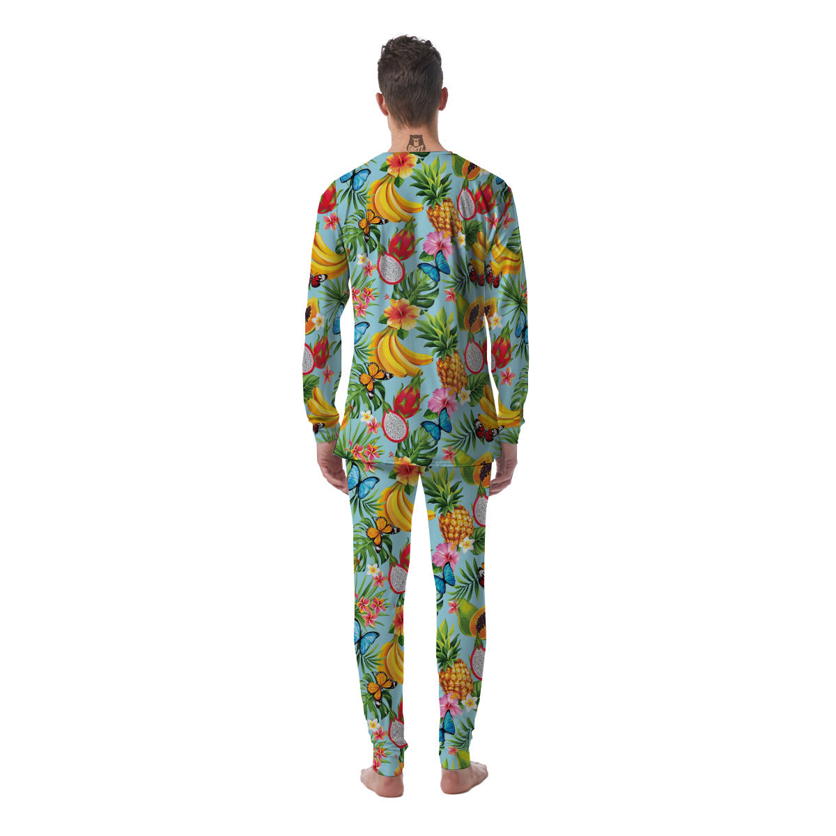 Fruits Jungle Tropical Print Pattern Men's Pajamas-grizzshop