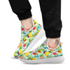 Fruits Jungle Tropical Print Pattern White Athletic Shoes-grizzshop