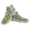 Fruits Jungle Tropical Print Pattern White Athletic Shoes-grizzshop