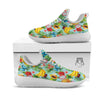 Fruits Jungle Tropical Print Pattern White Athletic Shoes-grizzshop