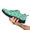 Fruits Pixel Print Pattern Black Sneaker-grizzshop