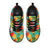 Fruits Tropical Paradise Print Pattern Black Sneaker-grizzshop