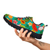 Fruits Tropical Paradise Print Pattern Black Sneaker-grizzshop