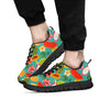 Fruits Tropical Paradise Print Pattern Black Sneaker-grizzshop