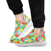 Fruits Tropical Paradise Print Pattern White Athletic Shoes-grizzshop