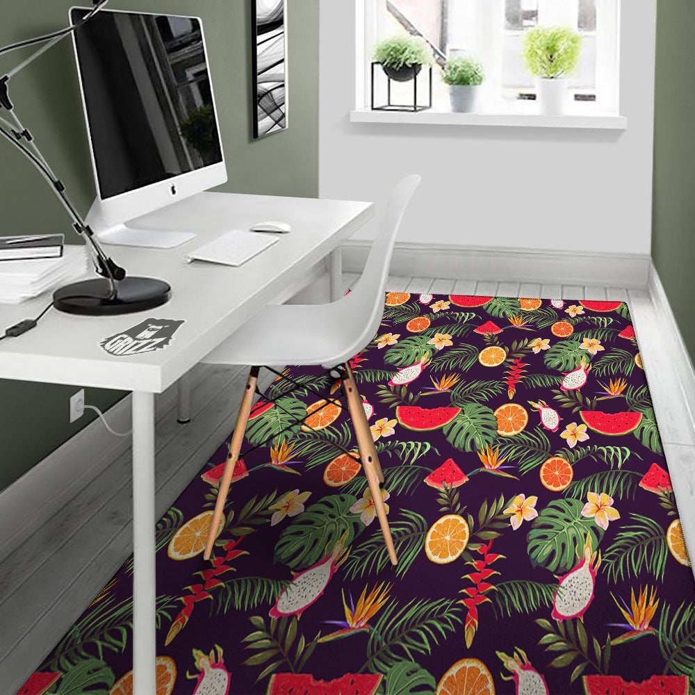 Fruits Tropical Print Pattern Floor Mat-grizzshop