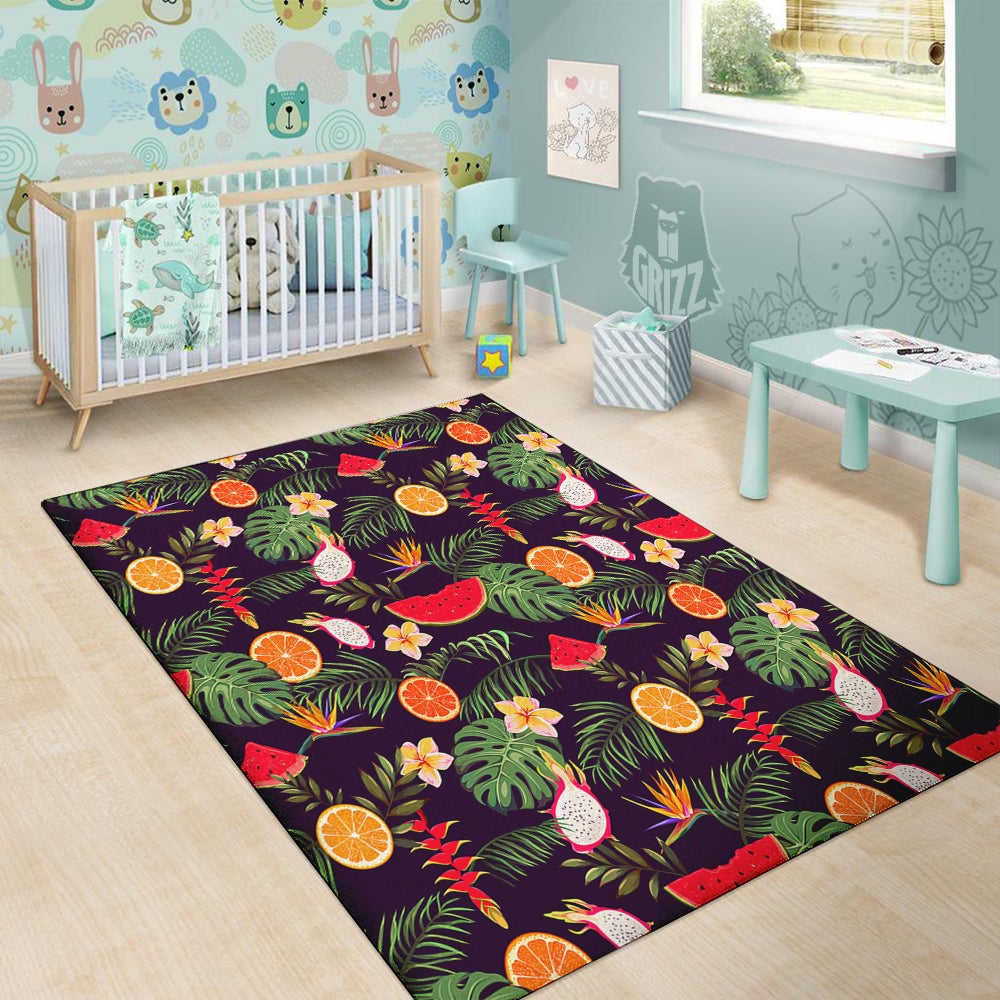 Fruits Tropical Print Pattern Floor Mat-grizzshop