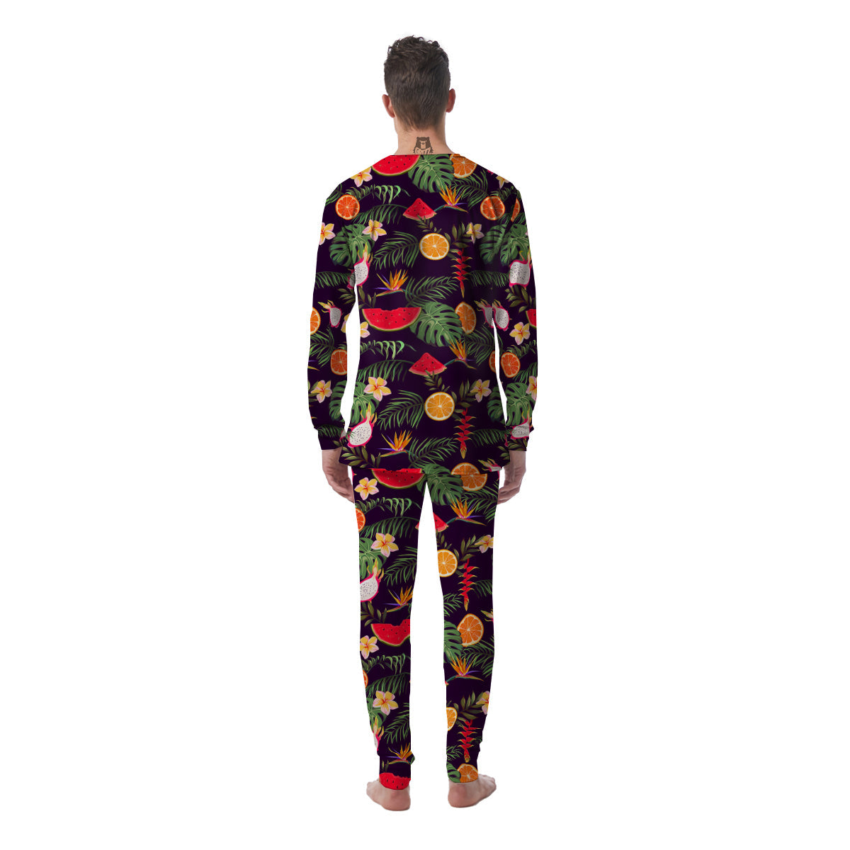 Fruits Tropical Print Pattern Men's Pajamas-grizzshop