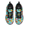 Fruits Turquoise Hawaiian Print Pattern Black Sneaker-grizzshop