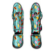 Fruits Turquoise Hawaiian Print Pattern Muay Thai Shin Guards-grizzshop