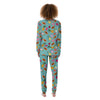 Fruits Turquoise Hawaiian Print Pattern Women's Pajamas-grizzshop