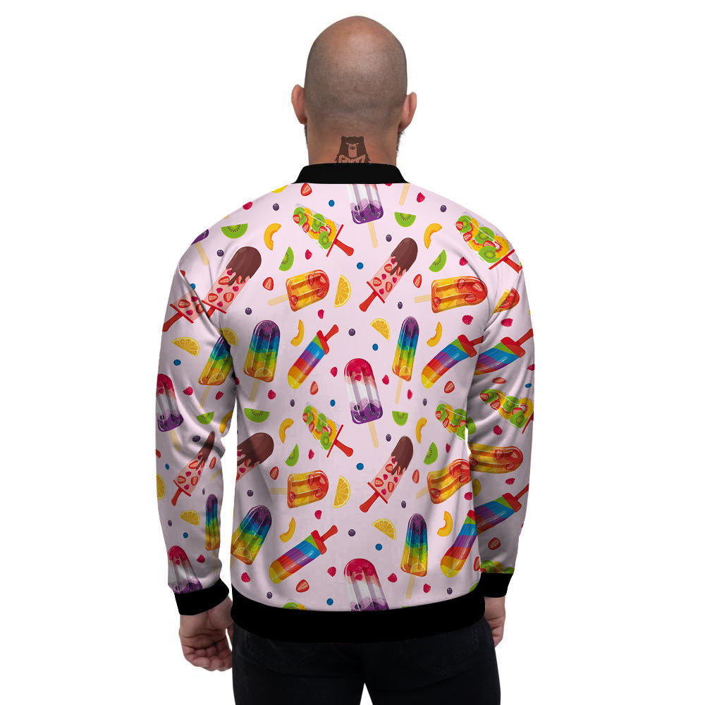 Fruity Ice Cream Print Pattern Men's Bomber Jacket-grizzshop