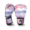 Fuji Mount And Cherry Blossom Print Boxing Gloves-grizzshop