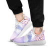 Fuji Mount And Cherry Blossom Print White Athletic Shoes-grizzshop