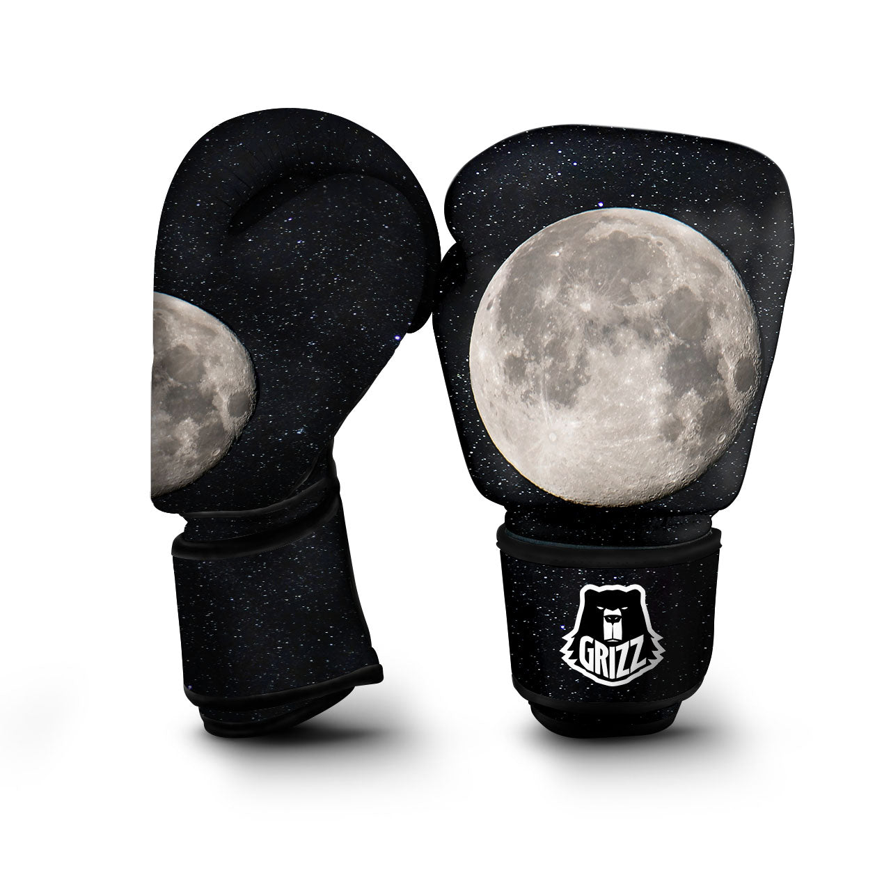 Full Moon Print Boxing Gloves-grizzshop