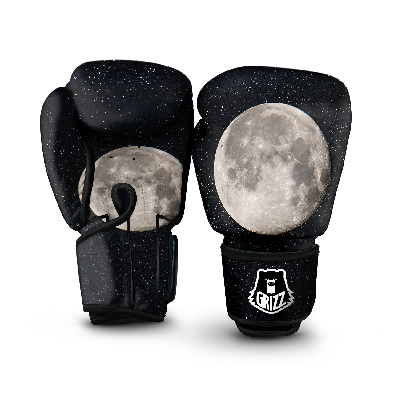 Full Moon Print Boxing Gloves-grizzshop