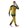 Full Moon Yellow Print Men's Pajamas-grizzshop