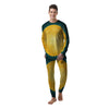 Full Moon Yellow Print Men's Pajamas-grizzshop