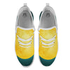 Full Moon Yellow Print White Athletic Shoes-grizzshop