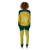 Full Moon Yellow Print Women's Pajamas-grizzshop