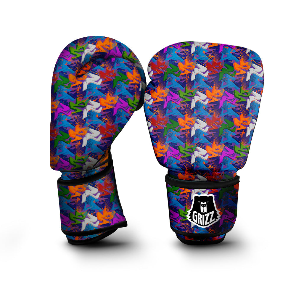 Funky Abstract Print Pattern Boxing Gloves-grizzshop