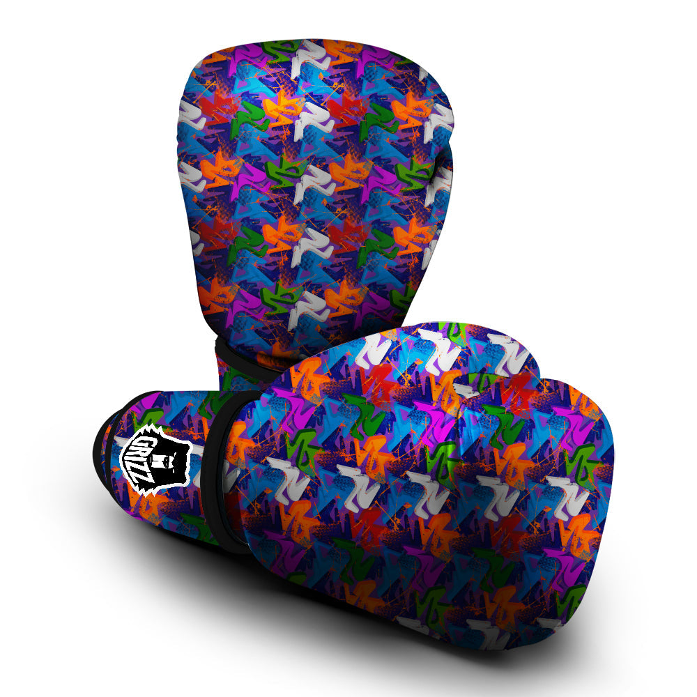 Funky Abstract Print Pattern Boxing Gloves-grizzshop