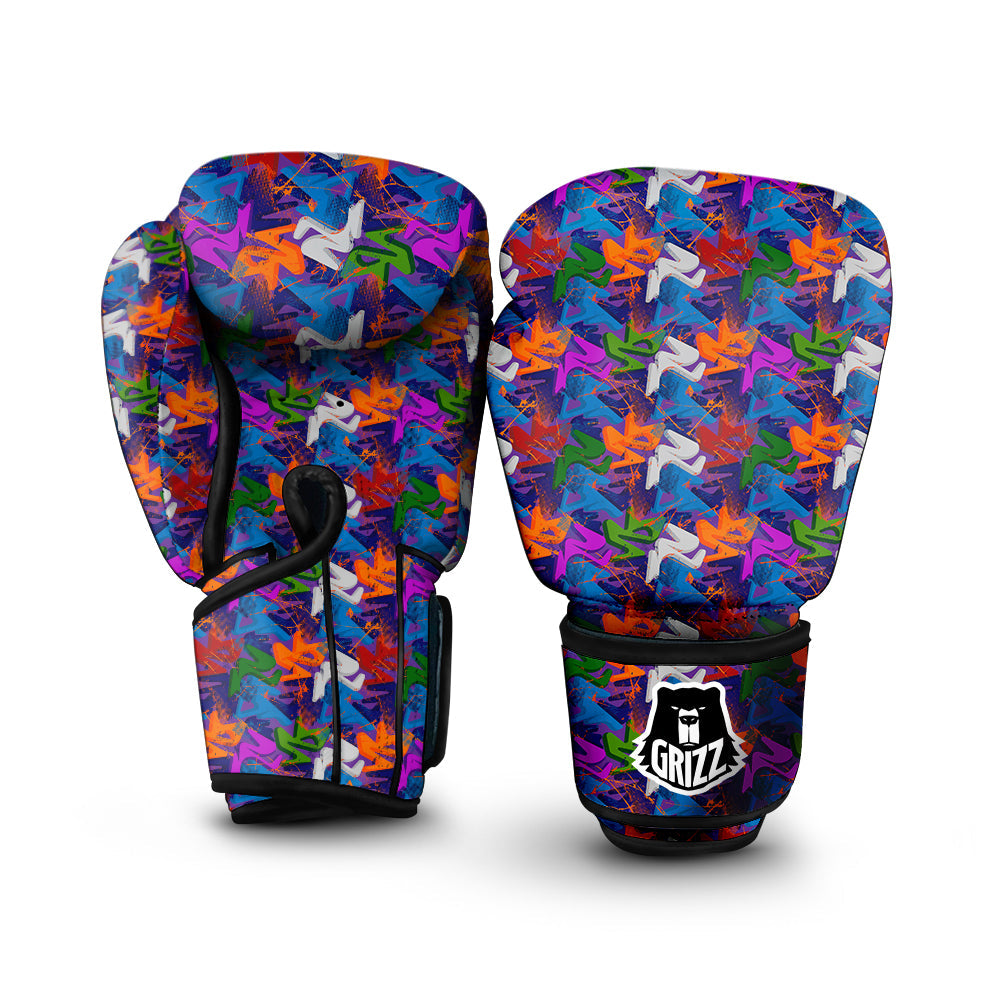 Funky Abstract Print Pattern Boxing Gloves-grizzshop