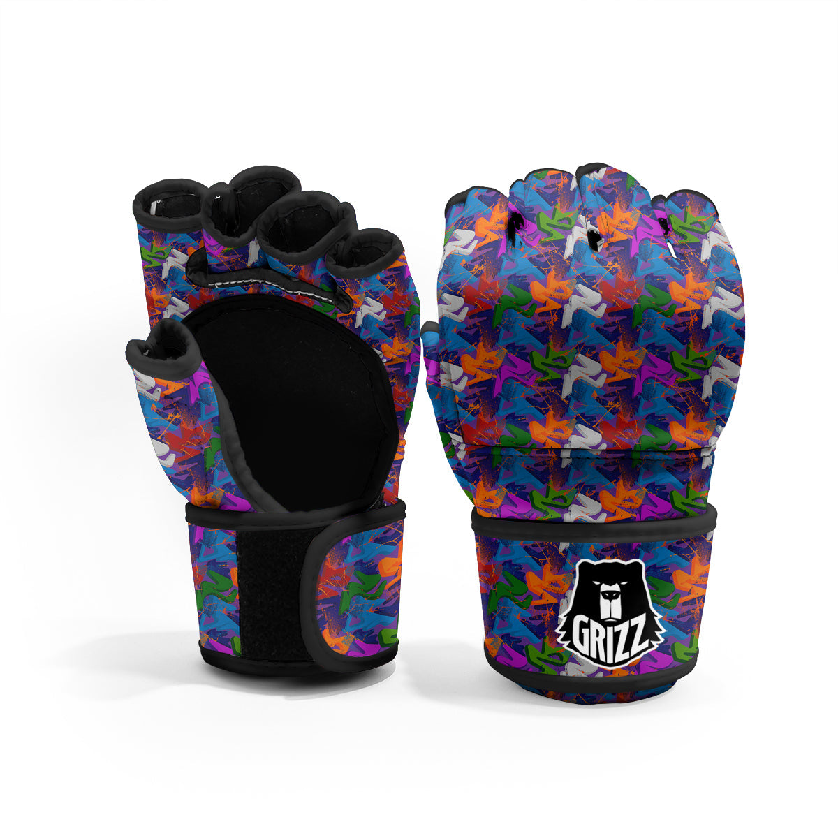 Funky Abstract Print Pattern MMA Gloves-grizzshop